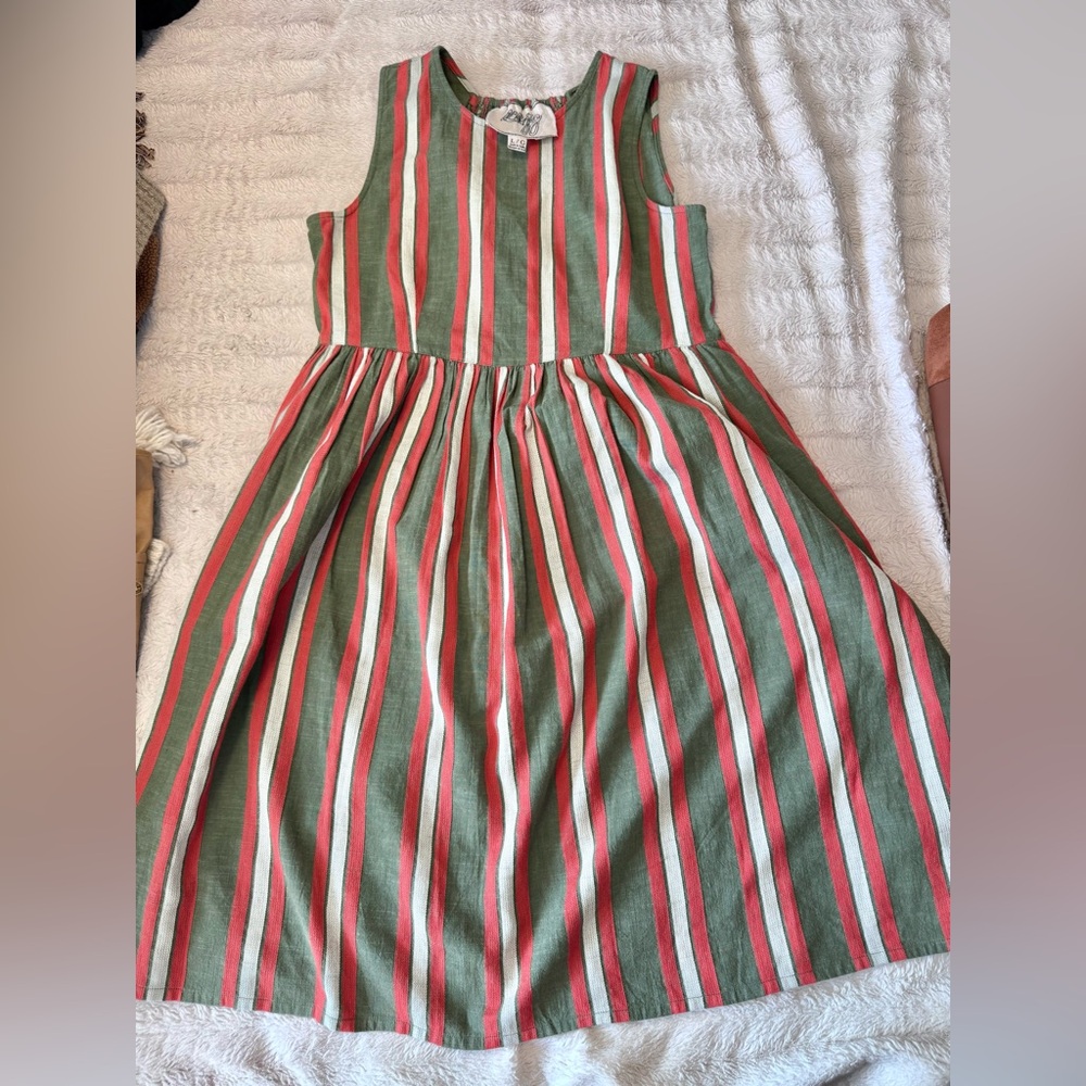 Ace & Jig organic cotton stripe midi dress with pockets - Picture 4 of 5